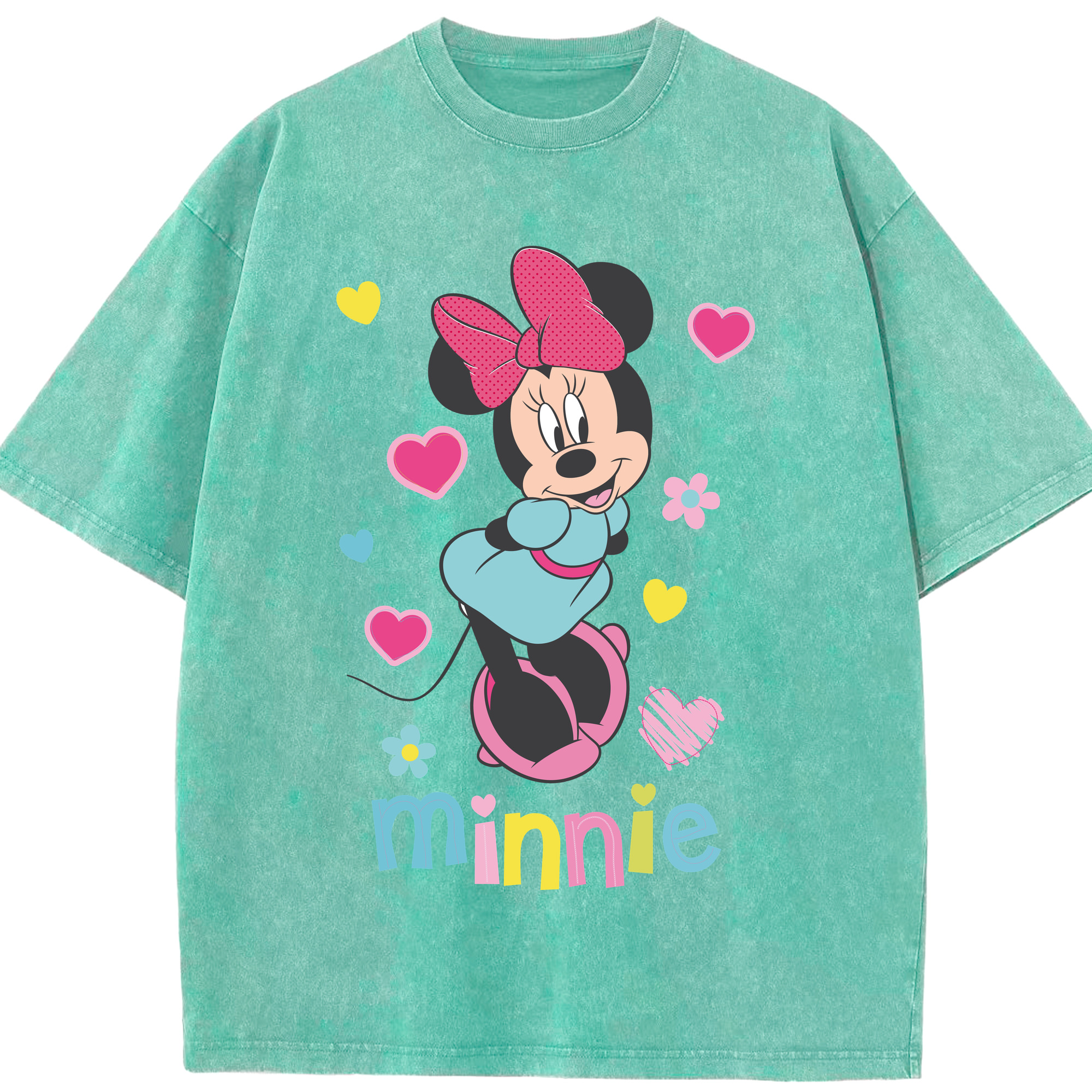 （画像用） ミッキーマウス Mickey Mouse 綿100% ヴィンテージ風 半袖Tシャツ（フロントプリント）